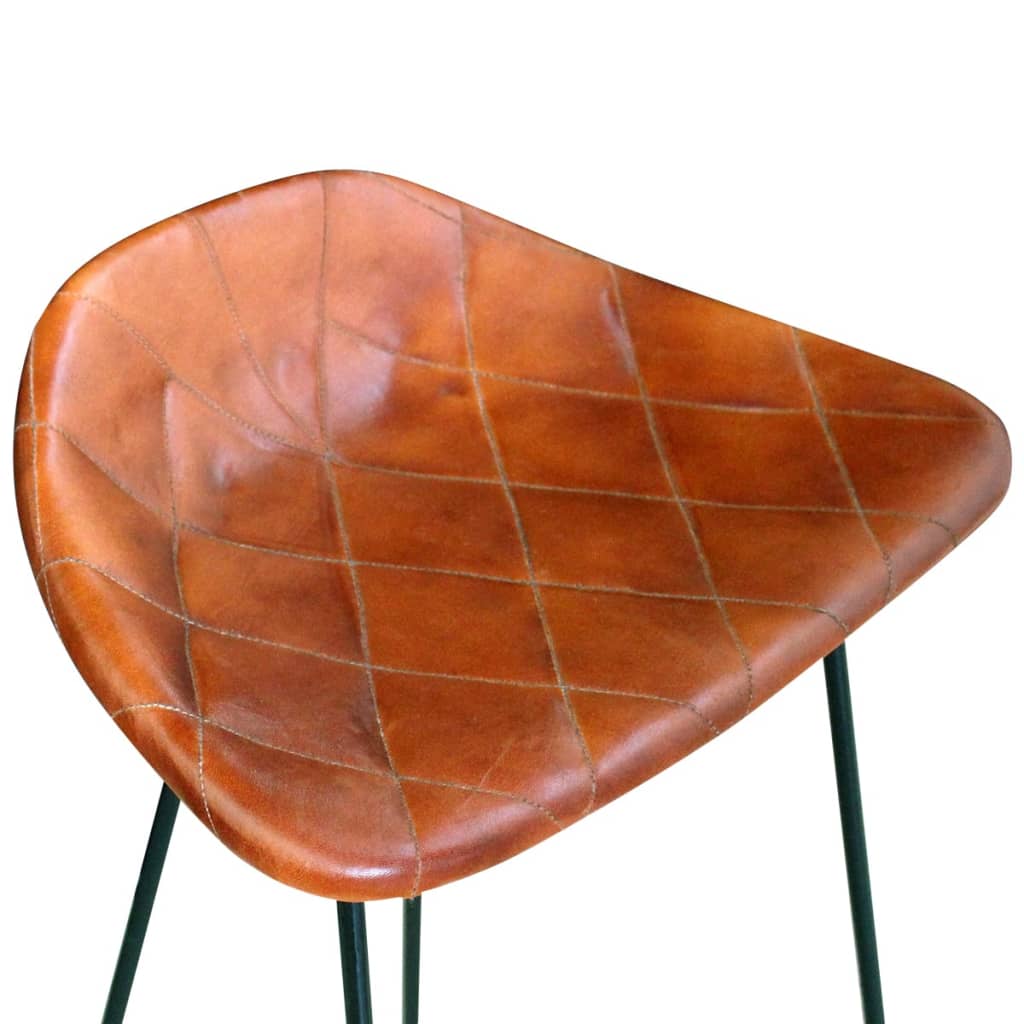 Chaises De Bar Lot De 4 Cuir Véritable-La-Fabrique-Industrielle