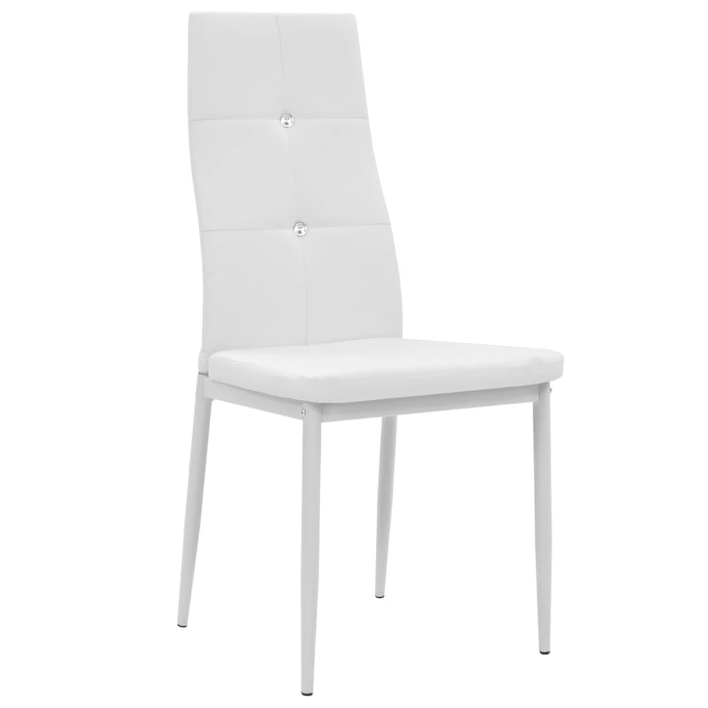 Chaises Industrielle Blanche en Similicuir-La-Fabrique-Industrielle
