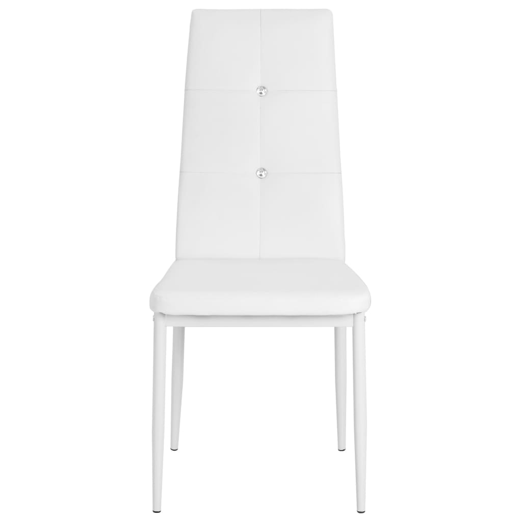 Chaises Industrielle Blanche en Similicuir-La-Fabrique-Industrielle