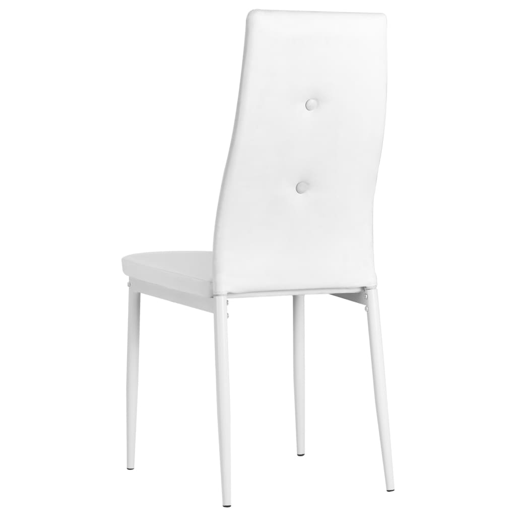 Chaises Industrielle Blanche en Similicuir-La-Fabrique-Industrielle