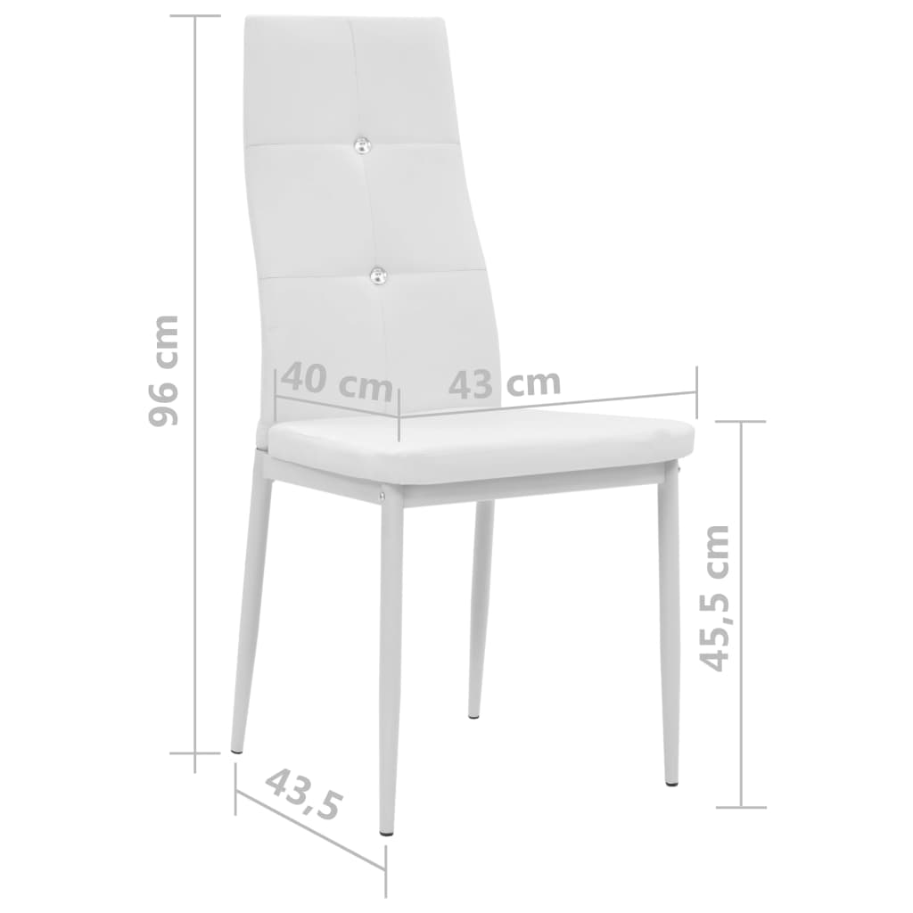 Chaises Industrielle Blanche en Similicuir-La-Fabrique-Industrielle