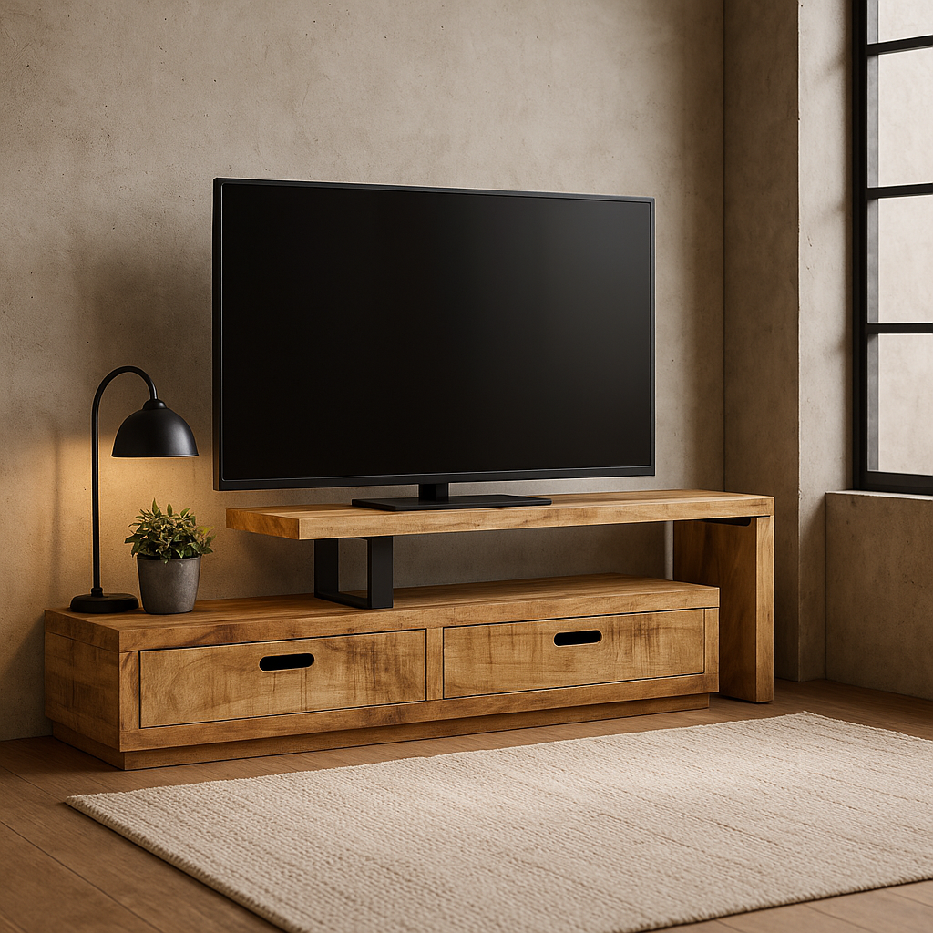 Meuble TV en Bois de Manguier Authentique
