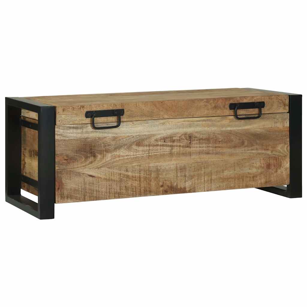 Coffres De Rangement 60X30X30Cm En Bois De Manguier Massif Et Métal-La-Fabrique-Industrielle