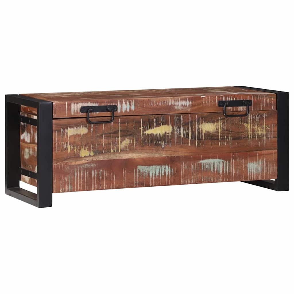 Coffres De Rangement 60X30X30Cm En Bois De Manguier Massif Et Métal-La-Fabrique-Industrielle