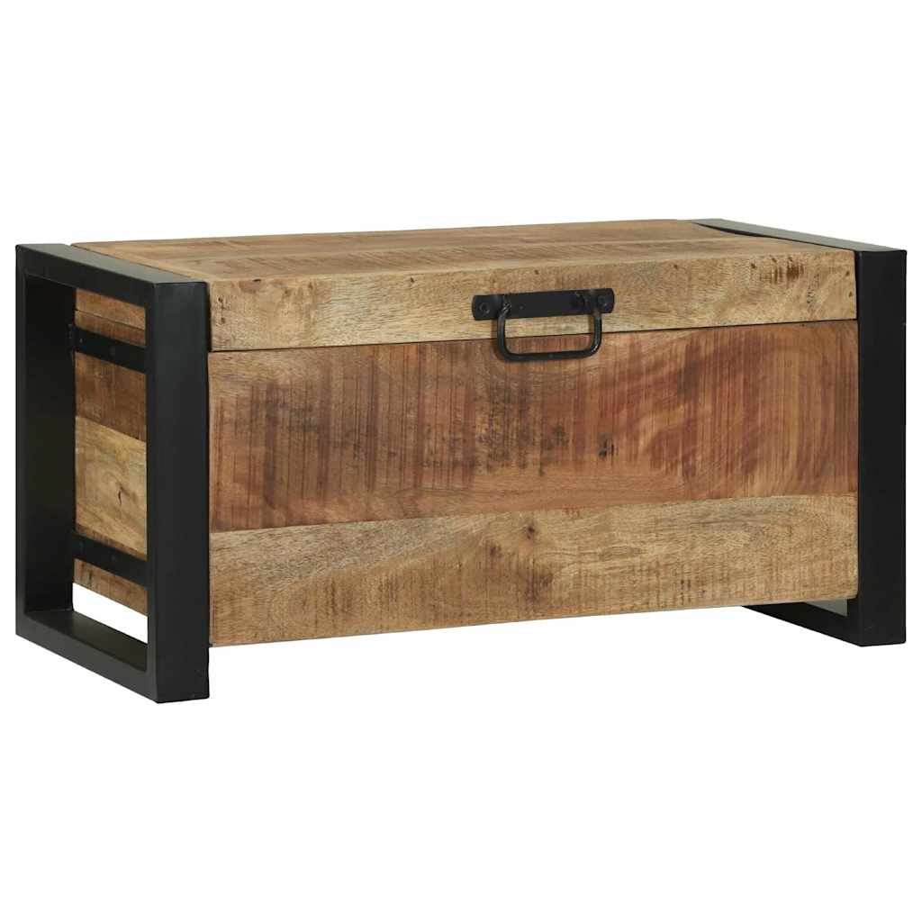 Coffres De Rangement 60X30X30Cm En Bois De Manguier Massif Et Métal-La-Fabrique-Industrielle