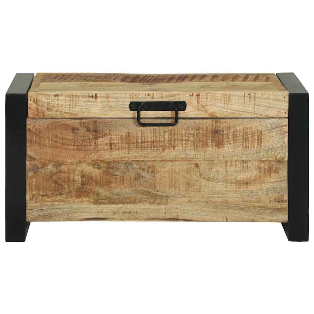 Coffres De Rangement 60X30X30Cm En Bois De Manguier Massif Et Métal-La-Fabrique-Industrielle