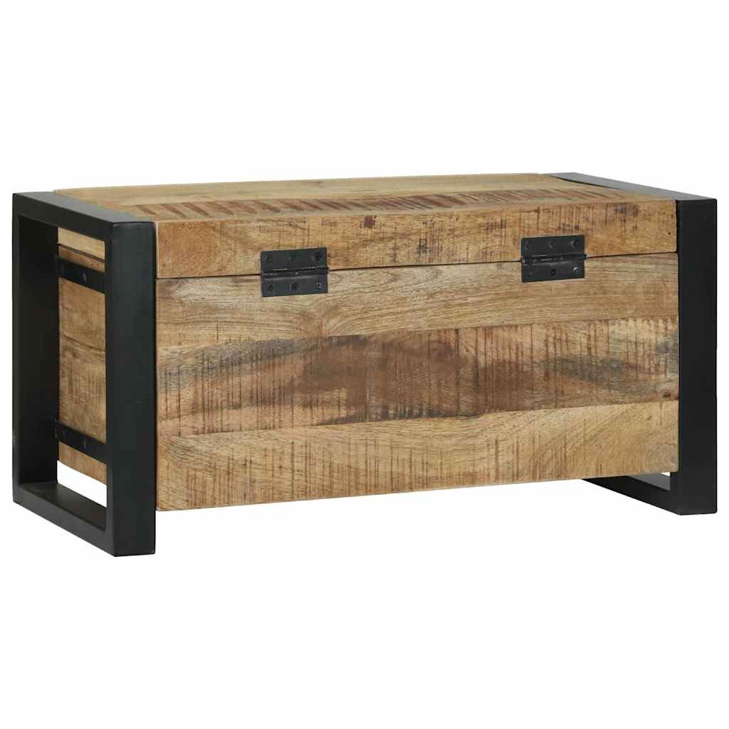Coffres De Rangement 60X30X30Cm En Bois De Manguier Massif Et Métal-La-Fabrique-Industrielle