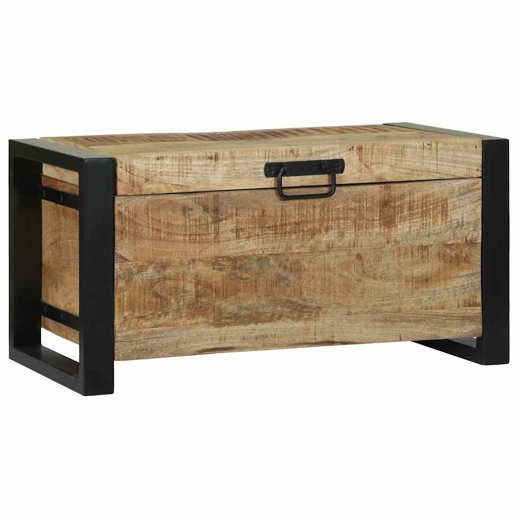 Coffres De Rangement 60X30X30Cm En Bois De Manguier Massif Et Métal-La-Fabrique-Industrielle