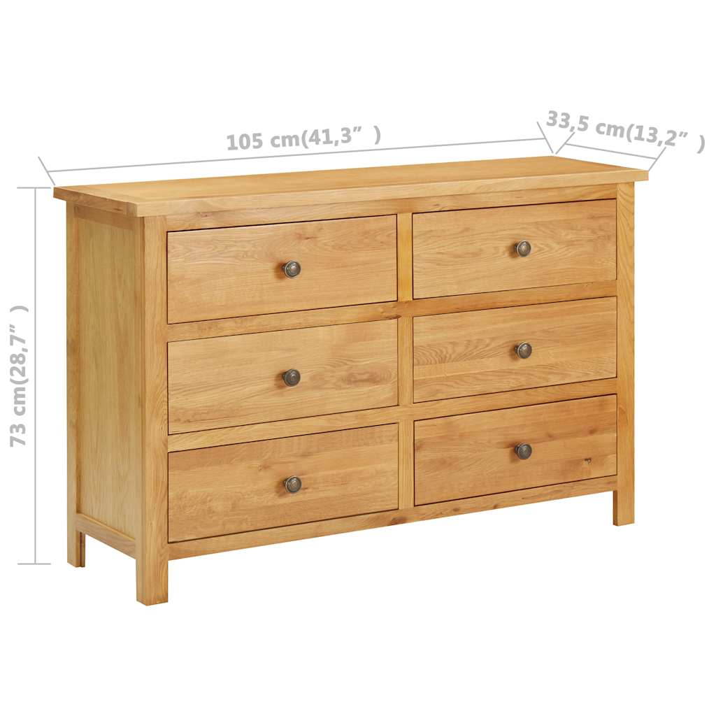 Commode 105X33,5X73 Cm Bois De Chêne Massif-La-Fabrique-Industrielle
