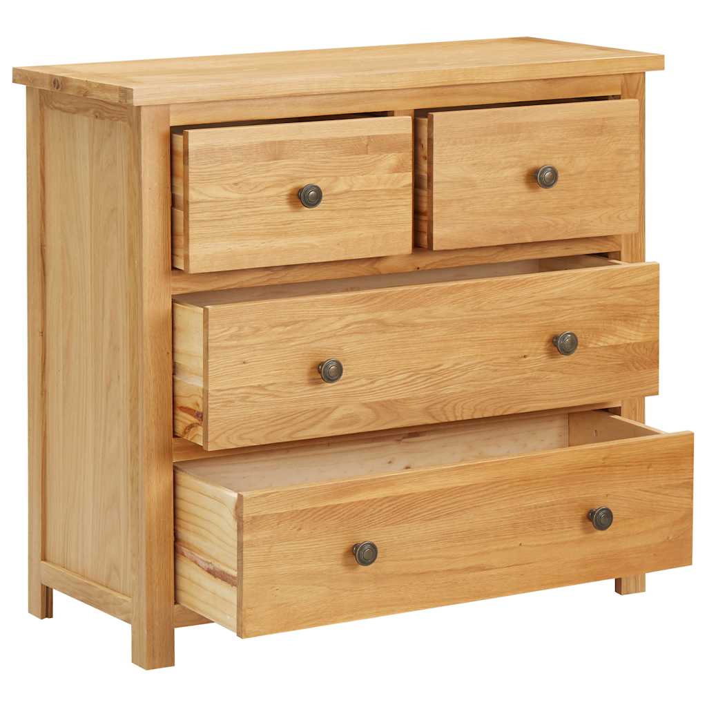 Commode 80X35X75 Cm Bois De Chêne Massif-La-Fabrique-Industrielle