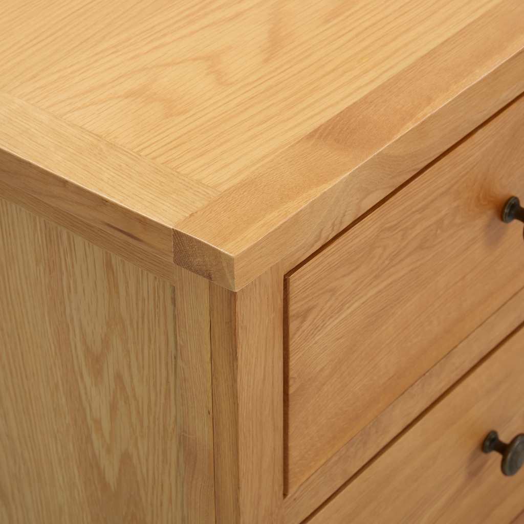 Commode 80X35X75 Cm Bois De Chêne Massif-La-Fabrique-Industrielle