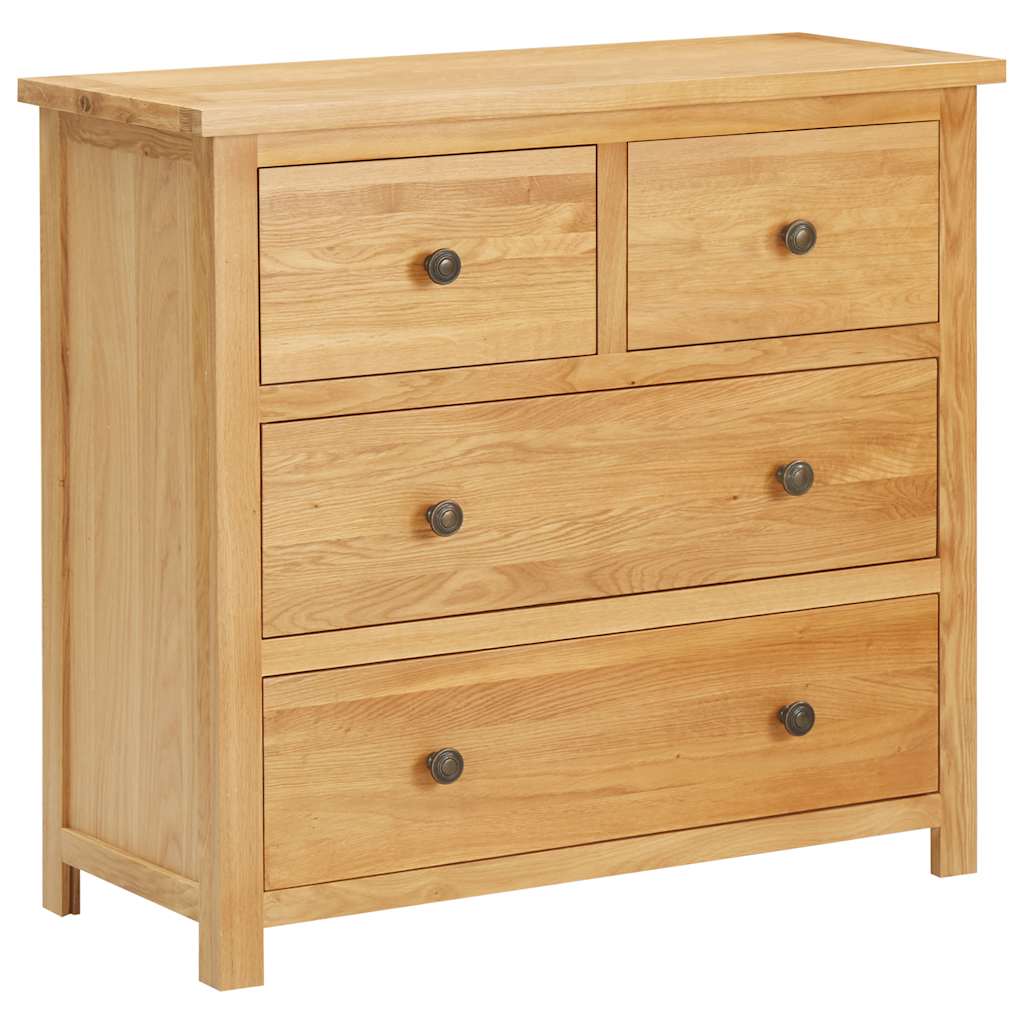 Commode 80X35X75 Cm Bois De Chêne Massif-La-Fabrique-Industrielle