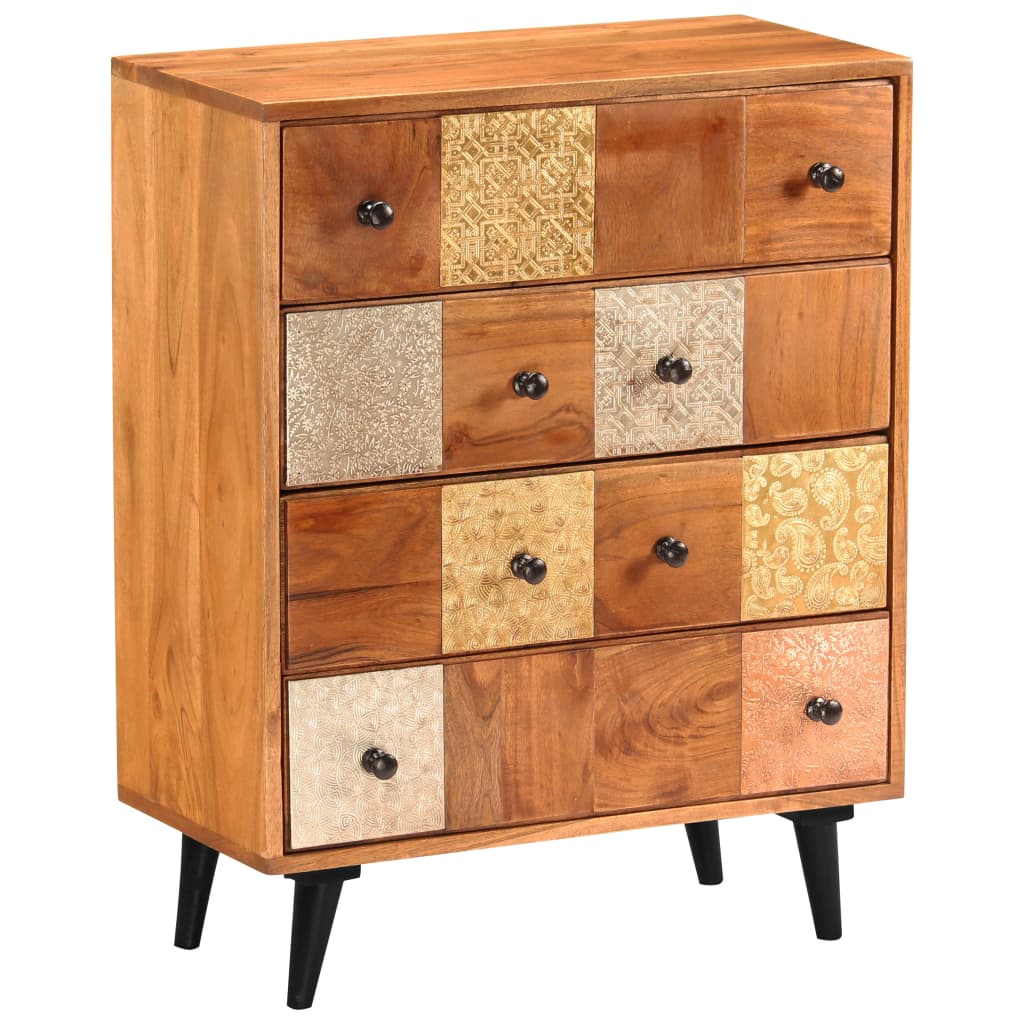 Commode À Tiroirs Bois D'acacia Massif-La-Fabrique-Industrielle