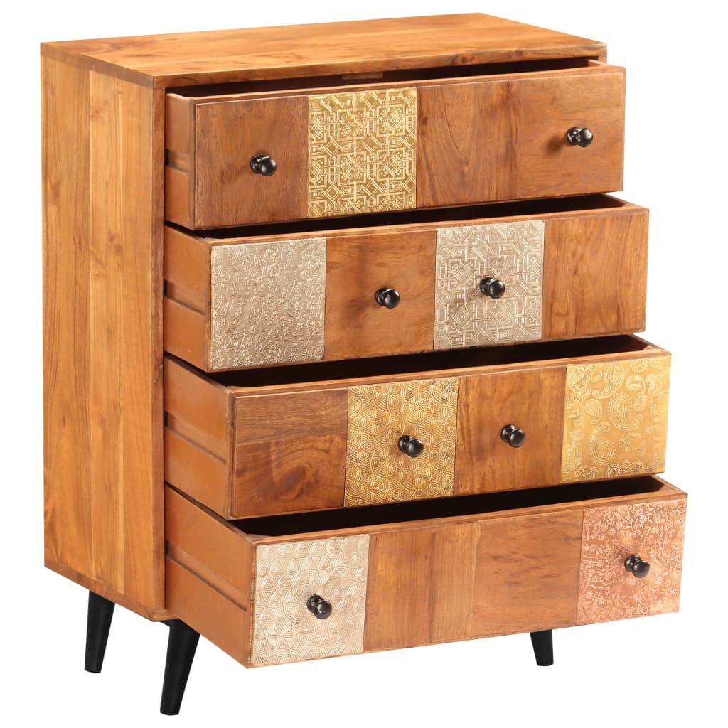 Commode À Tiroirs Bois D'acacia Massif-La-Fabrique-Industrielle