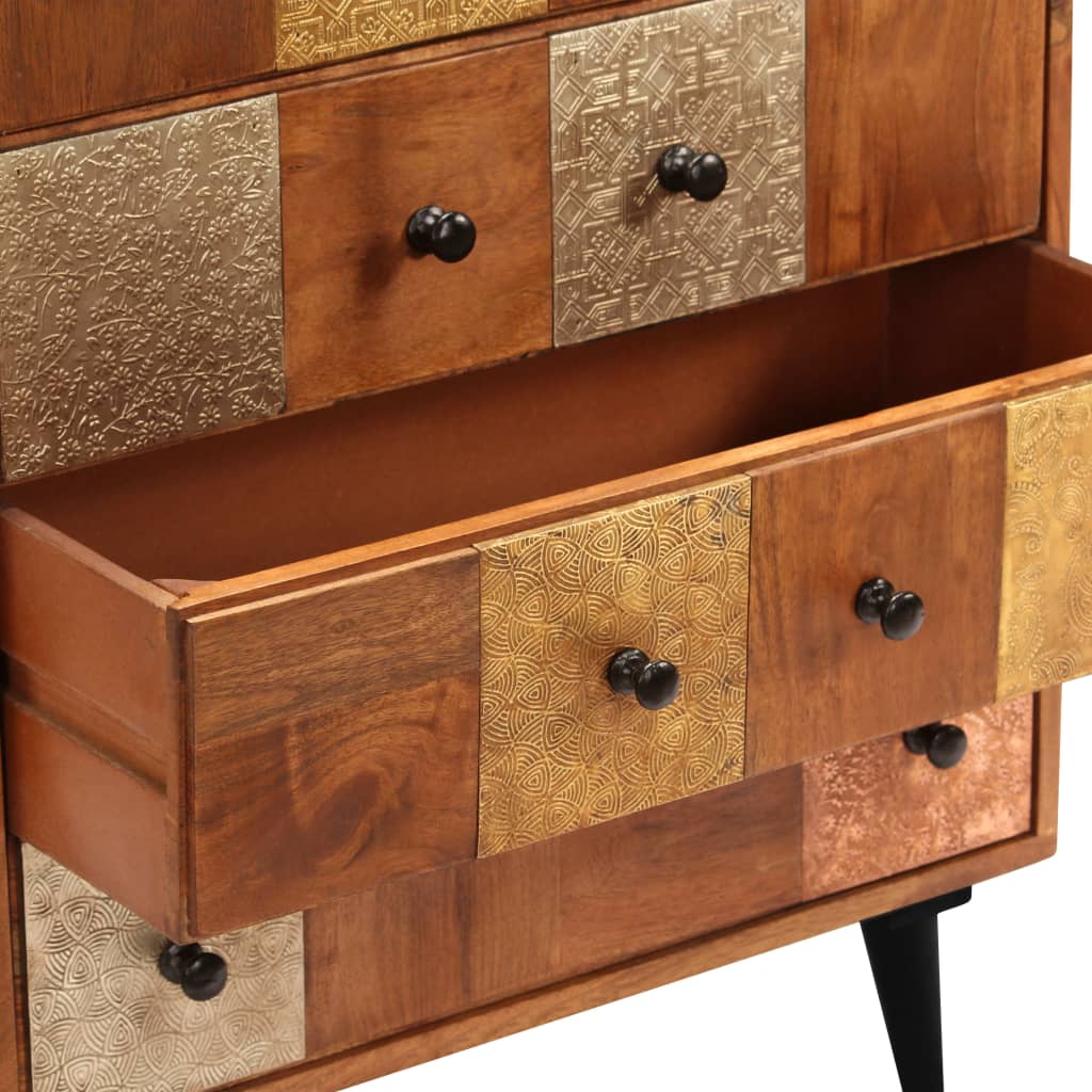 Commode À Tiroirs Bois D'acacia Massif-La-Fabrique-Industrielle