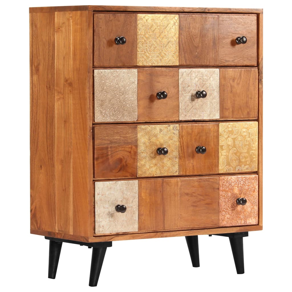 Commode À Tiroirs Bois D'acacia Massif-La-Fabrique-Industrielle
