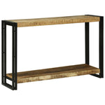Console 2 Plateaux en Bois de Manguier-Bois de manguier brut massif-120 x 75 x 33 cm-La-Fabrique-Industrielle