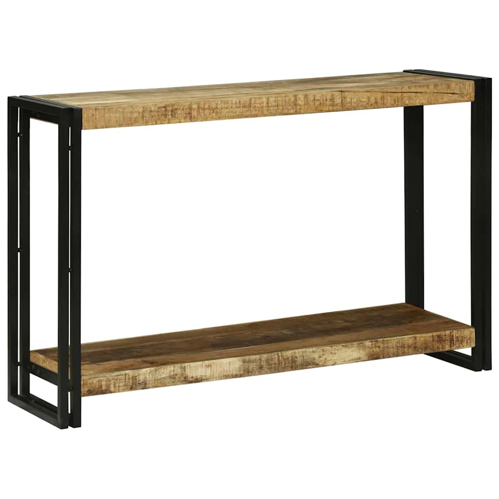 Console 2 Plateaux en Bois de Manguier-Bois de manguier brut massif-120 x 75 x 33 cm-La-Fabrique-Industrielle