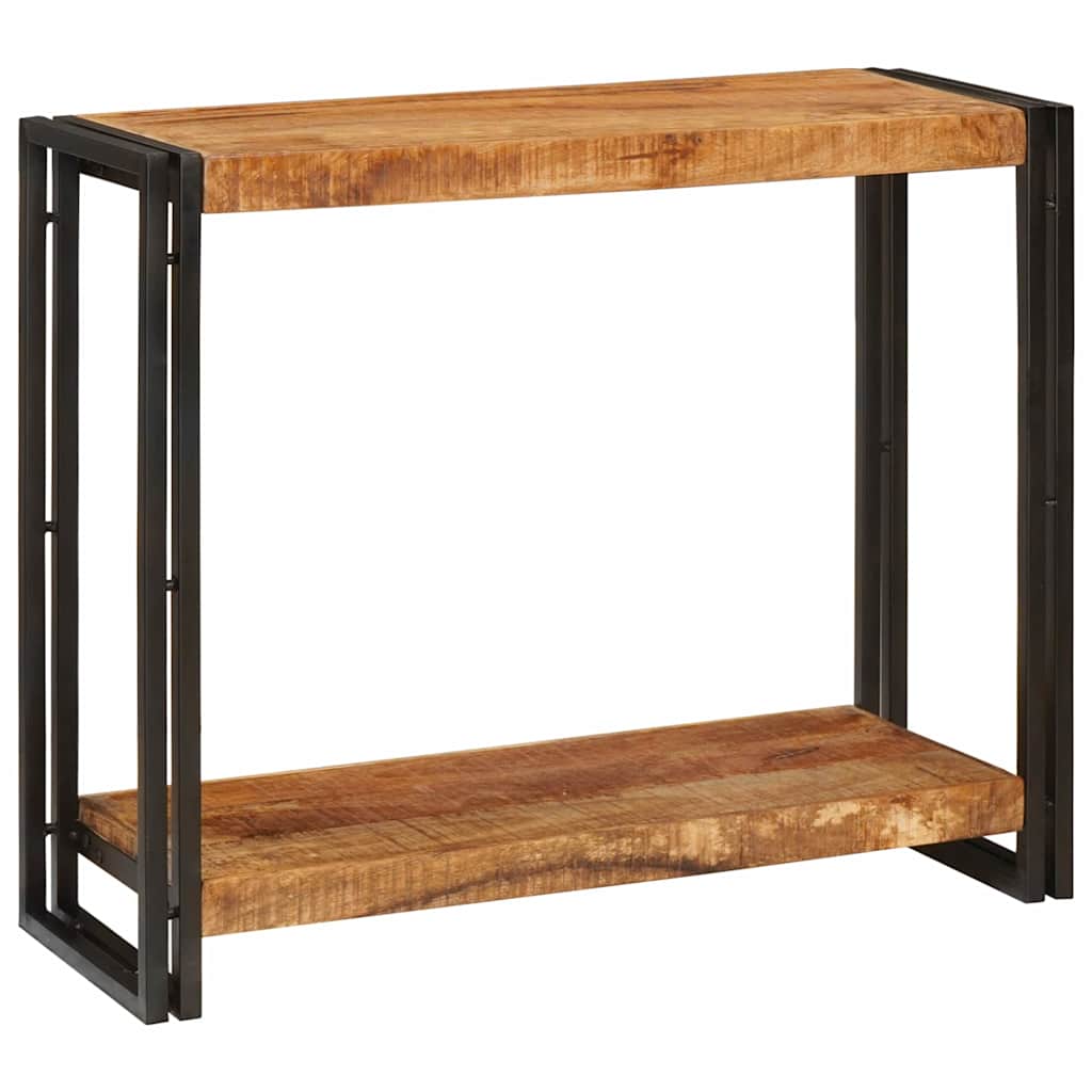 Console 2 Plateaux en Bois de Manguier-Bois de manguier brut massif-90 x 75 x 33 cm-La-Fabrique-Industrielle