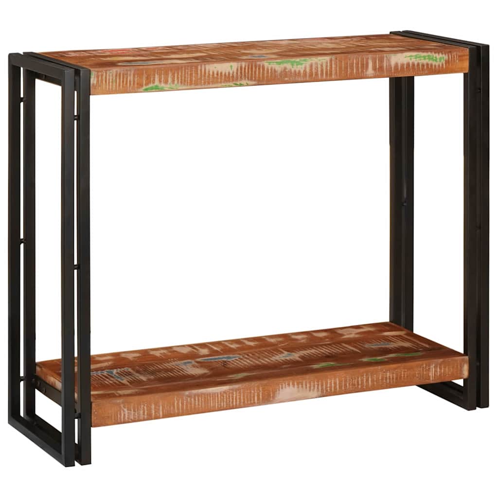 Console 2 Plateaux en Bois de Manguier-bois de récupération massif-90 x 75 x 33 cm-La-Fabrique-Industrielle