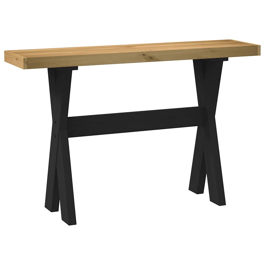 Console Bois de Pin Massif Style Industriel-Forme en X-1-La-Fabrique-Industrielle