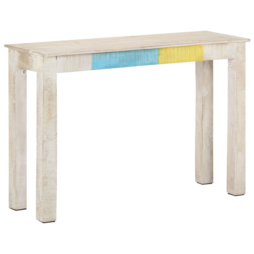 Console Élégante en Bois Blanc Vieilli-La-Fabrique-Industrielle