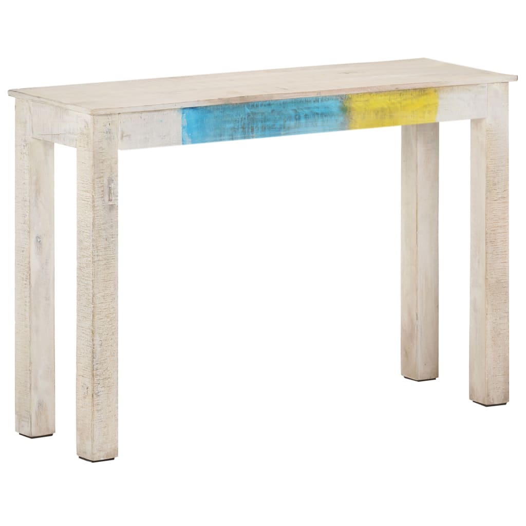 Console Élégante en Bois Blanc Vieilli-La-Fabrique-Industrielle