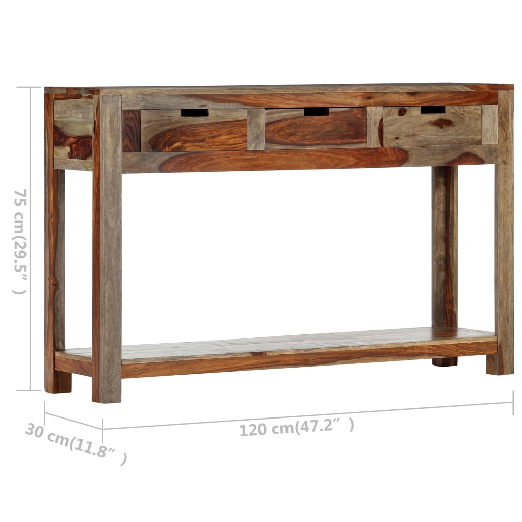 Console Élégante en Bois Massif avec Tiroirs-La-Fabrique-Industrielle