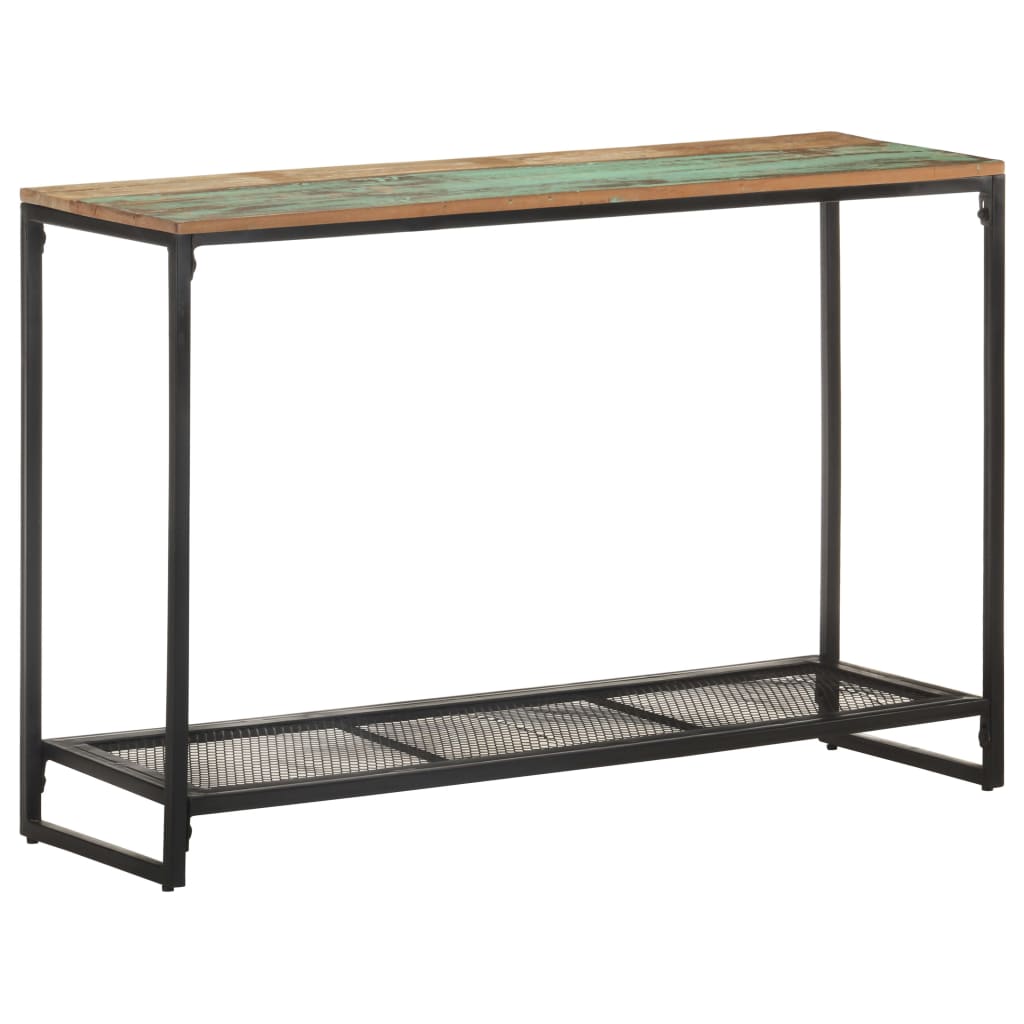 Console Élégante en Manguier et Métal-bois de récupération massif-1-La-Fabrique-Industrielle
