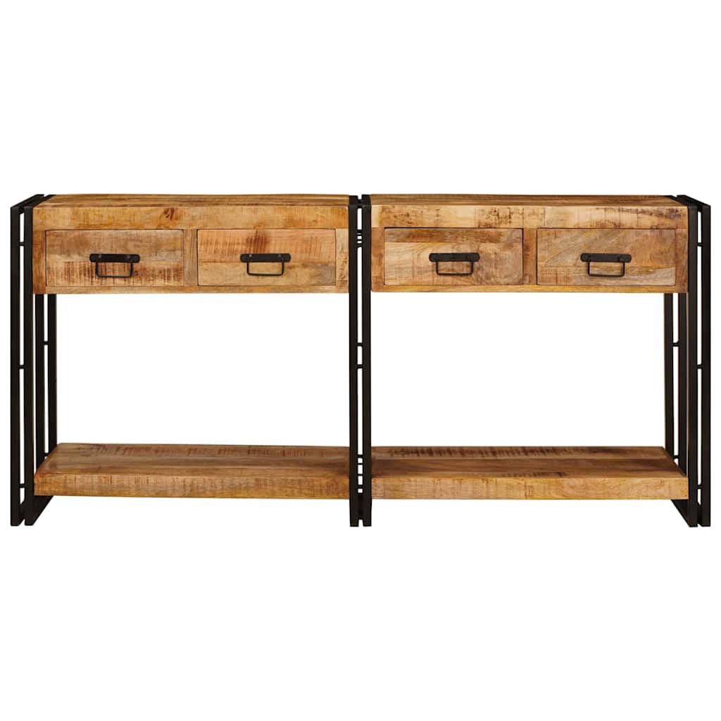 Console Grande Longueur en Bois et Fer-La-Fabrique-Industrielle