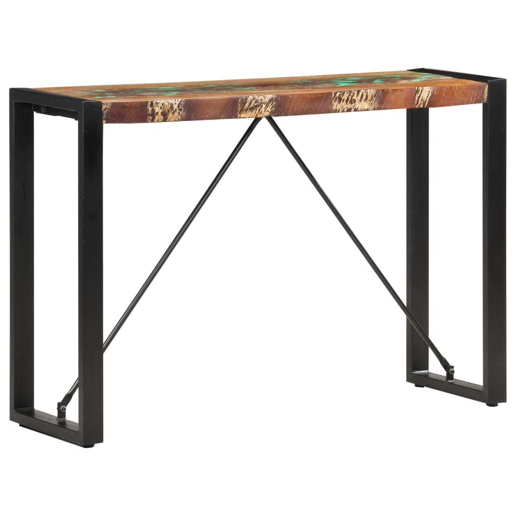 Console Industrielle en Bois Massif de Récupération-Multicolore-110 cm-1-La-Fabrique-Industrielle