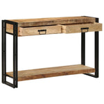 Console Industrielle en Bois de Manguier avec 2 Tiroirs-120 cm-bois de manguier massif-La-Fabrique-Industrielle