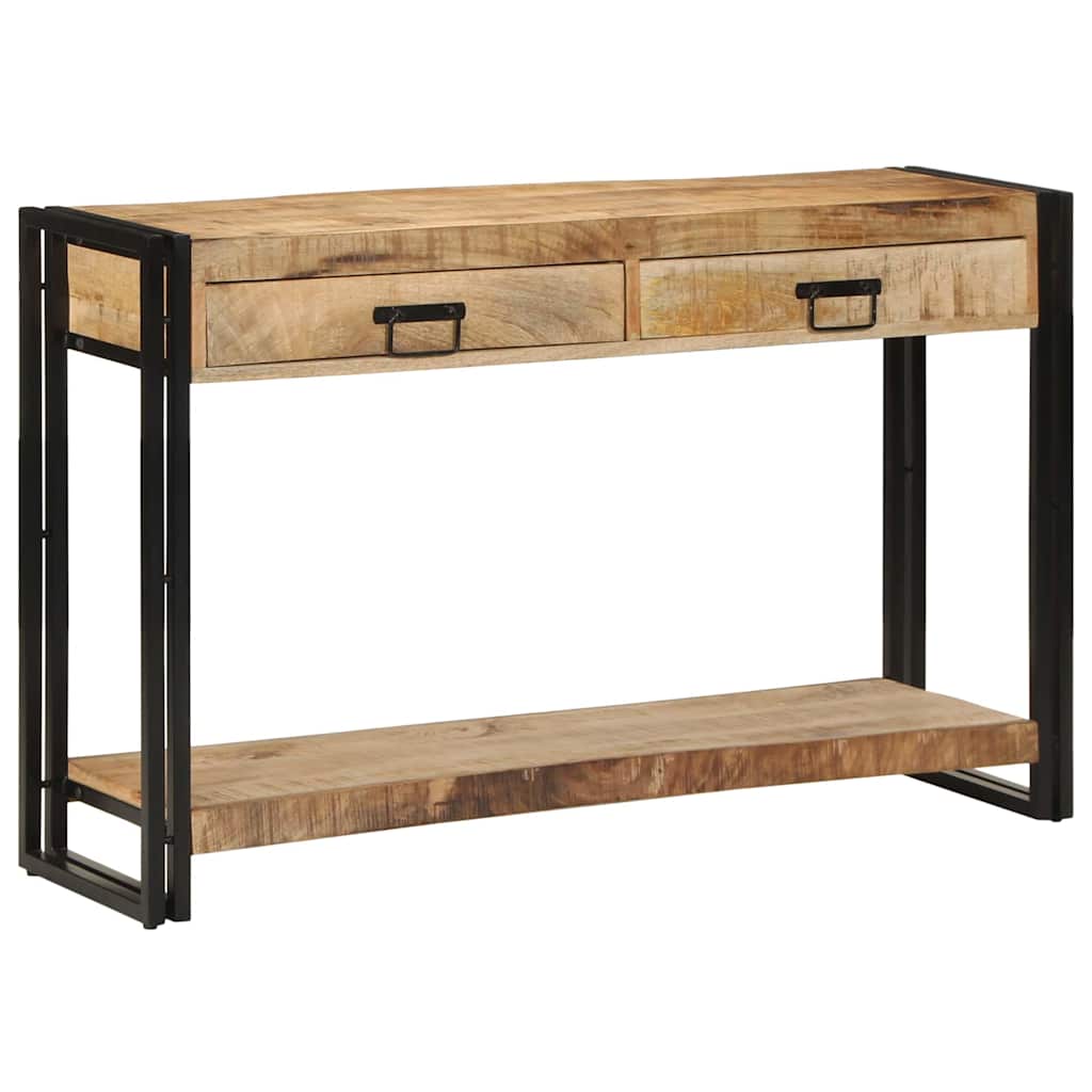 Console Industrielle en Bois de Manguier avec 2 Tiroirs-La-Fabrique-Industrielle