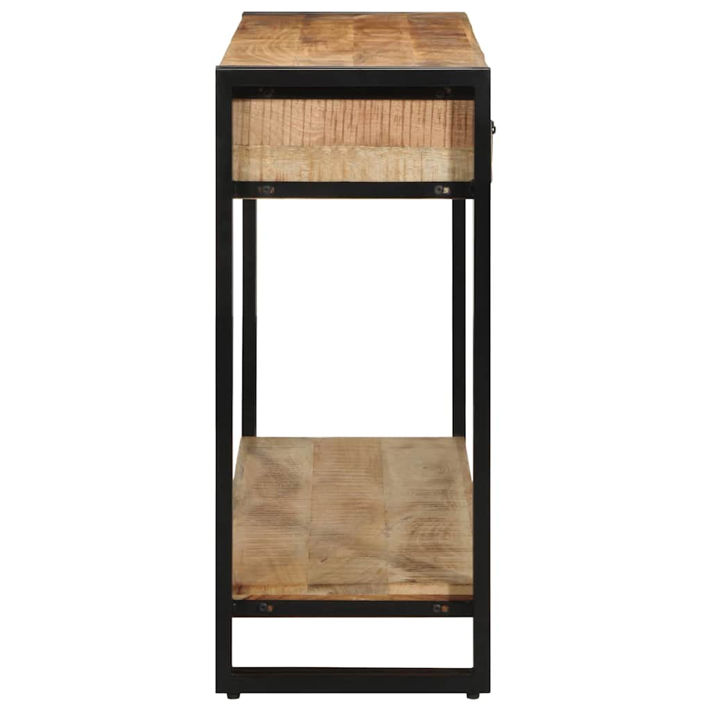Console Industrielle en Bois de Manguier avec 2 Tiroirs-La-Fabrique-Industrielle