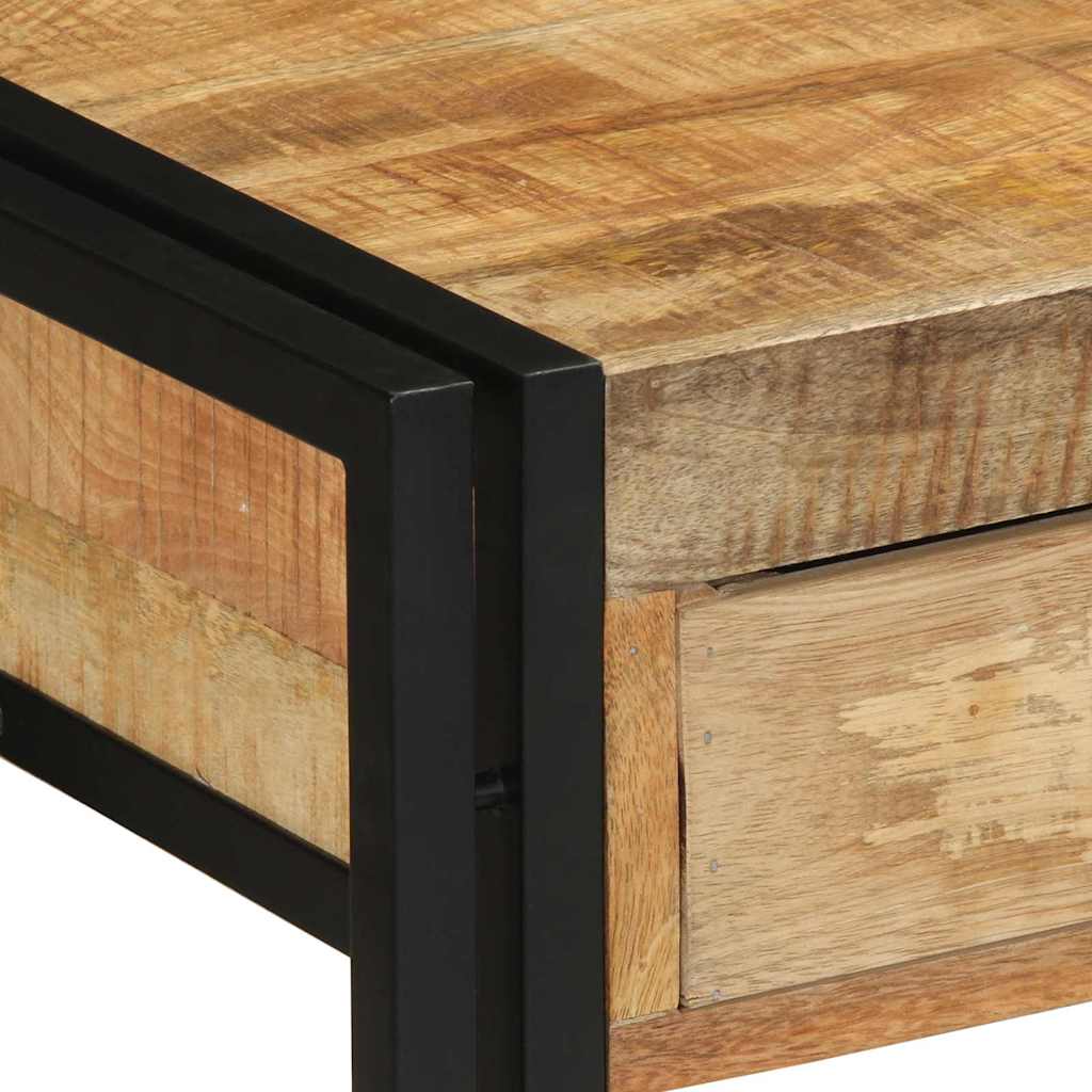 Console Industrielle en Bois de Manguier avec 2 Tiroirs-La-Fabrique-Industrielle