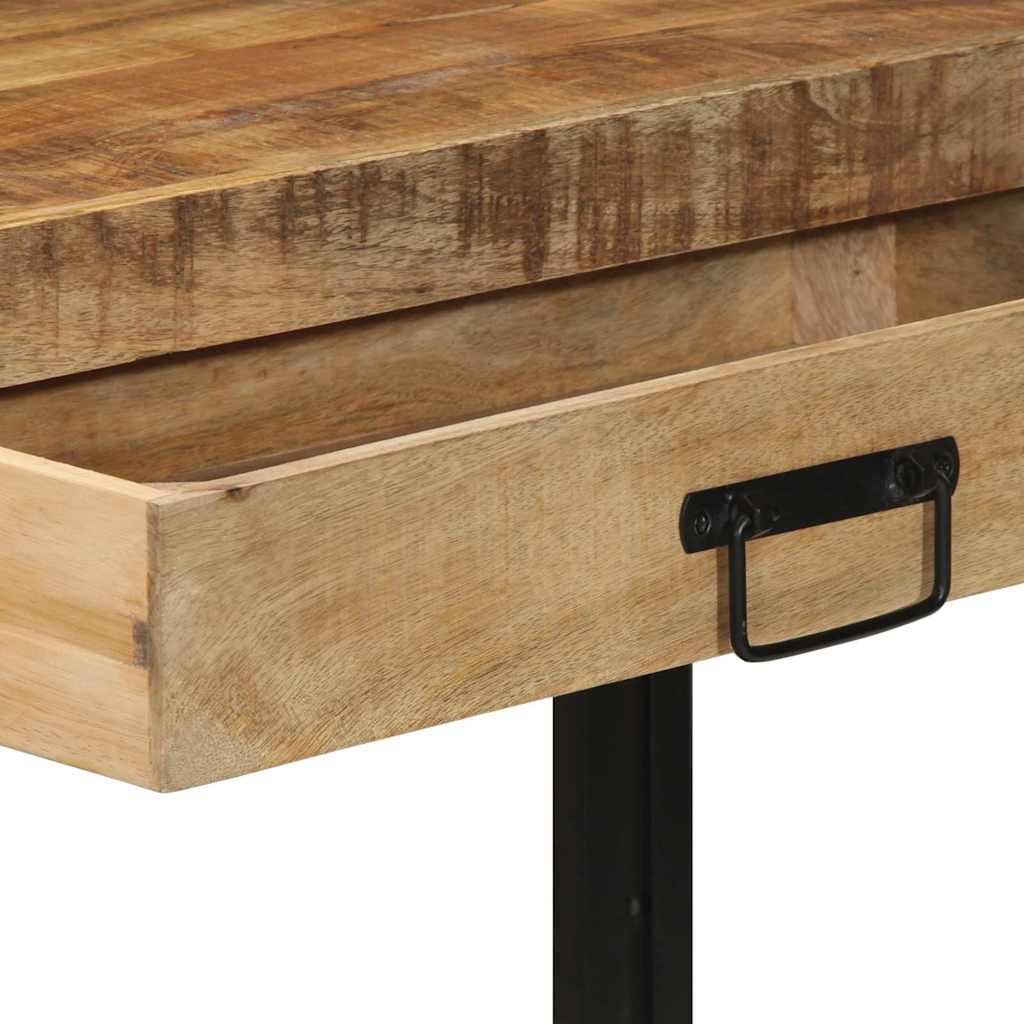 Console Industrielle en Bois de Manguier avec 2 Tiroirs-La-Fabrique-Industrielle