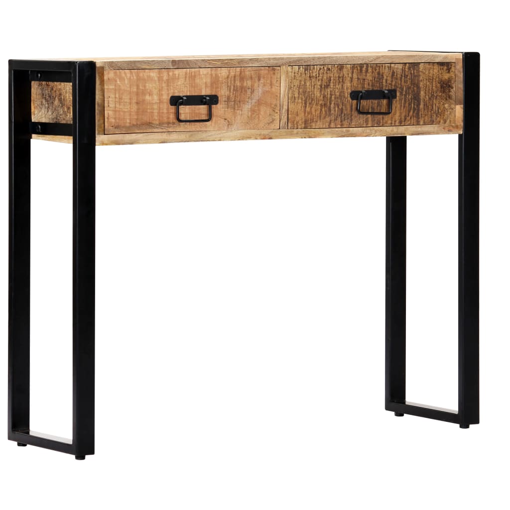 Console Industrielle en Bois de Manguier avec Tiroirs-La-Fabrique-Industrielle