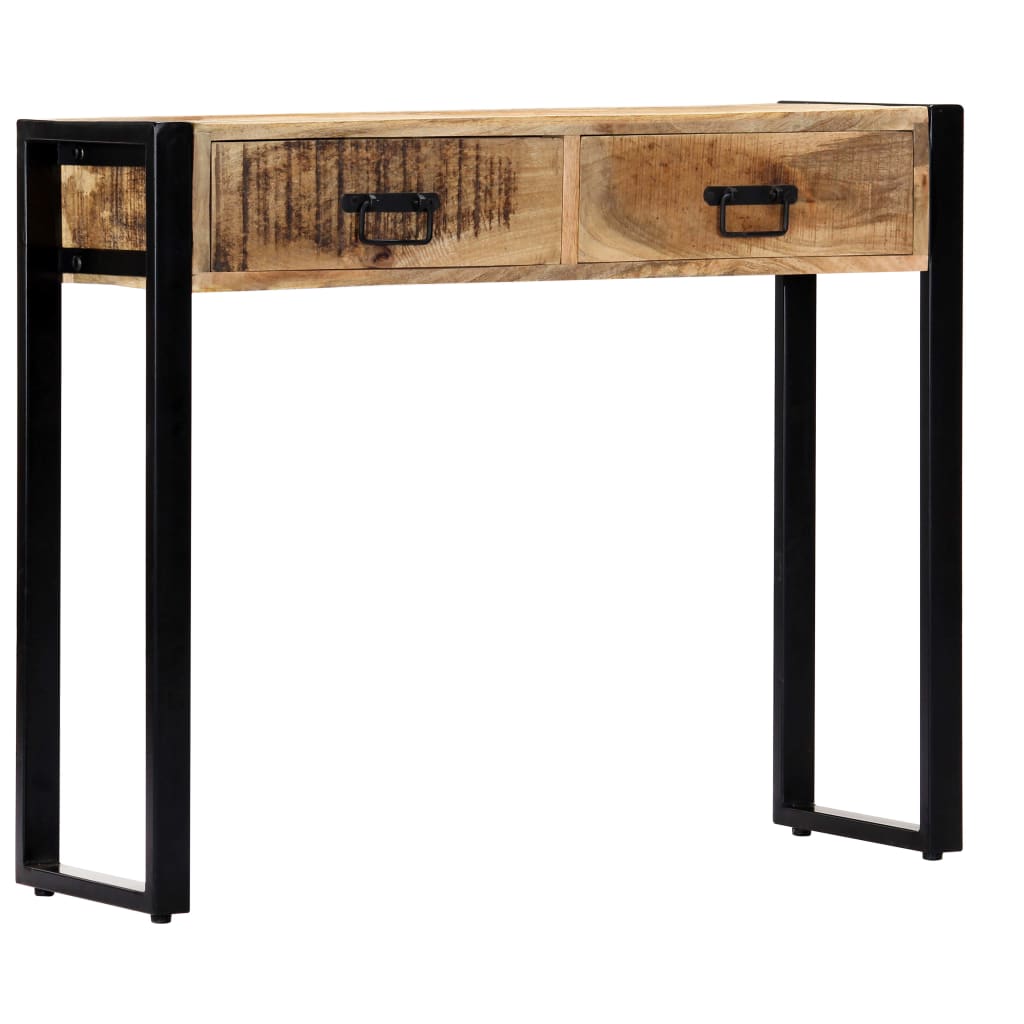 Console Industrielle en Bois de Manguier avec Tiroirs-La-Fabrique-Industrielle
