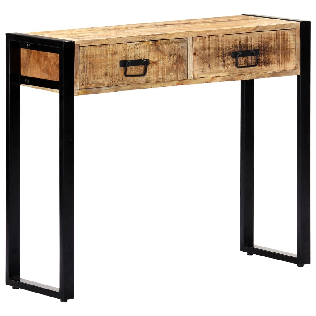 Console Industrielle en Bois de Manguier avec Tiroirs-La-Fabrique-Industrielle