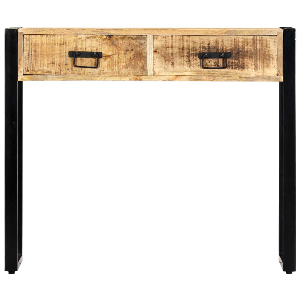 Console Industrielle en Bois de Manguier avec Tiroirs-La-Fabrique-Industrielle