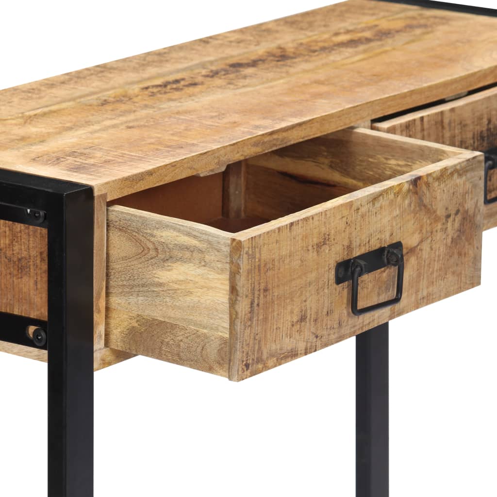 Console Industrielle en Bois de Manguier avec Tiroirs-La-Fabrique-Industrielle