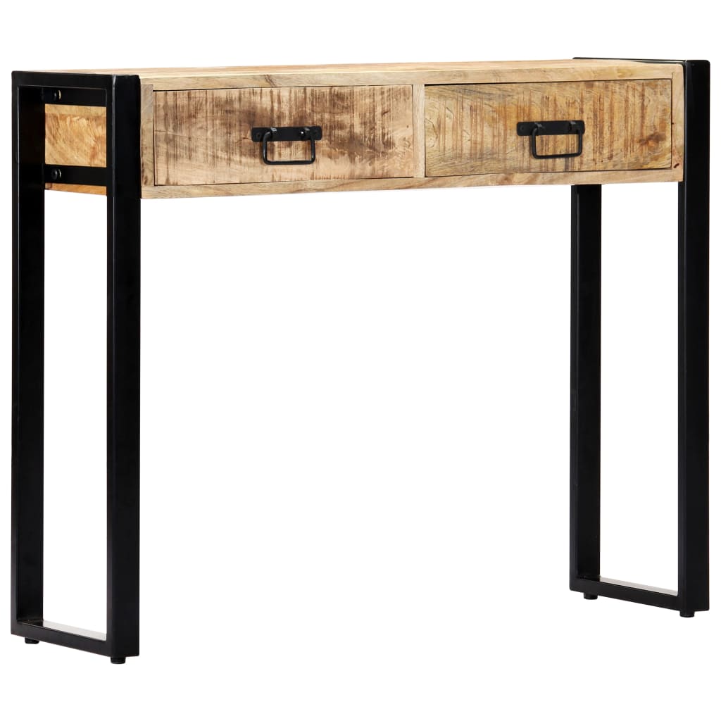 Console Industrielle en Bois de Manguier avec Tiroirs-La-Fabrique-Industrielle