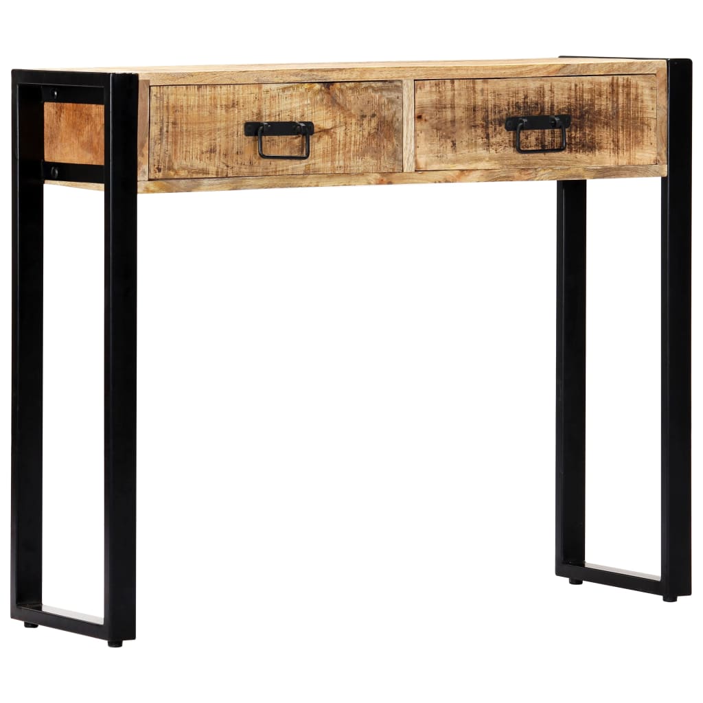 Console Industrielle en Bois de Manguier avec Tiroirs-La-Fabrique-Industrielle