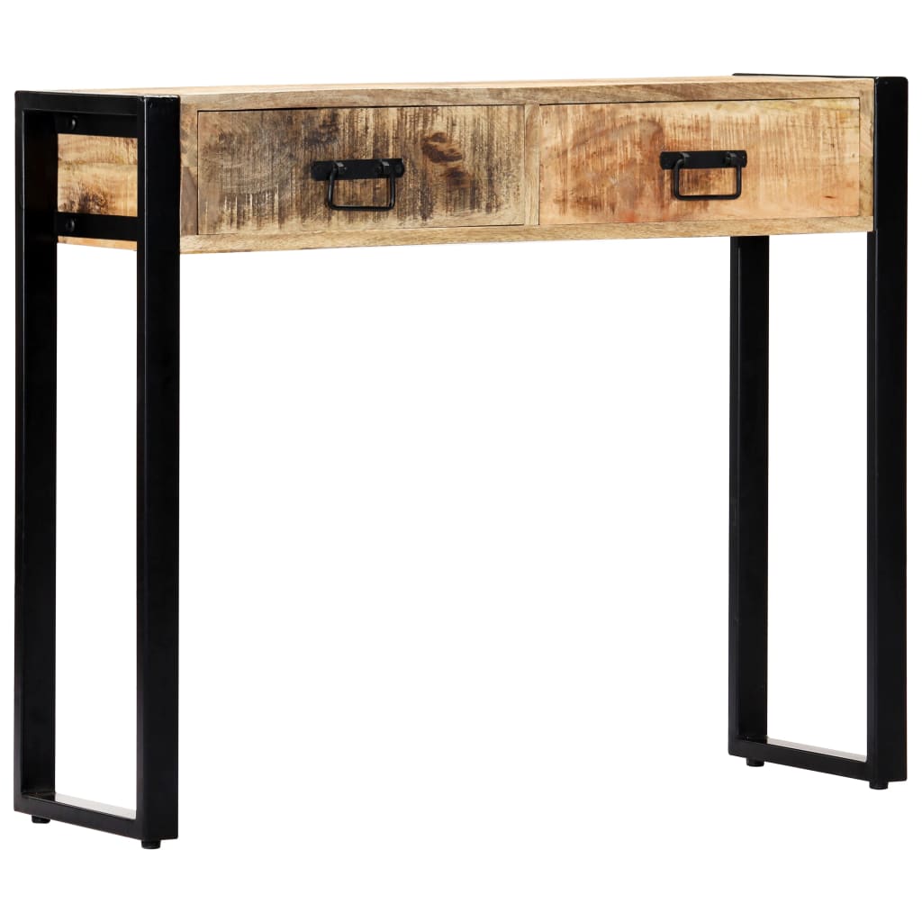 Console Industrielle en Bois de Manguier avec Tiroirs-La-Fabrique-Industrielle