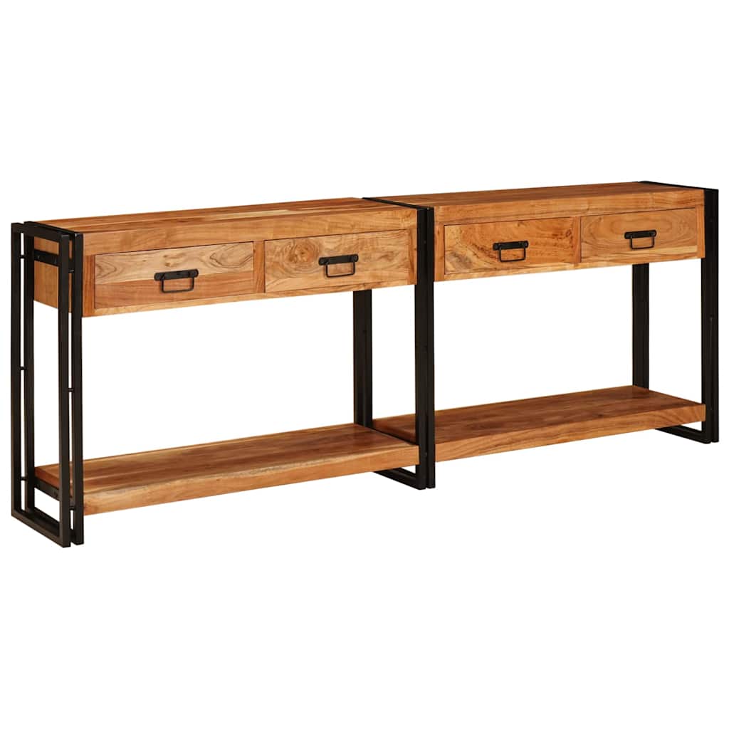 Console Industrielle en Bois et Fer 160 cm-La-Fabrique-Industrielle