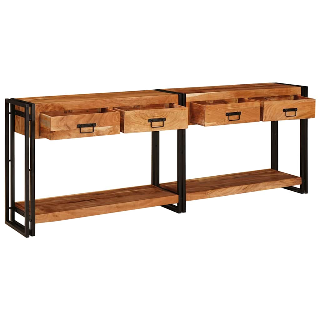 Console Industrielle en Bois et Fer 160 cm-La-Fabrique-Industrielle