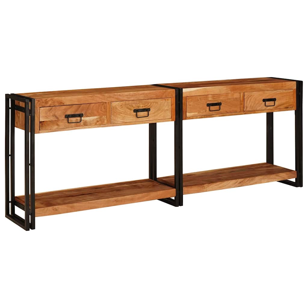 Console Industrielle en Bois et Fer 160 cm-La-Fabrique-Industrielle