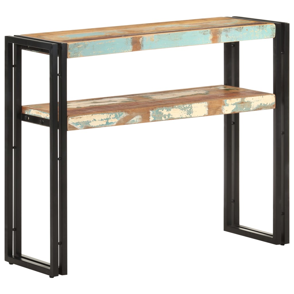 Console Industrielle en Bois et Métal 90 cm-90 cm-bois de récupération massif-1-La-Fabrique-Industrielle
