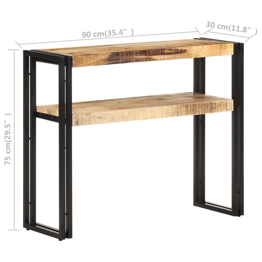 Console Industrielle en Bois et Métal 90 cm-La-Fabrique-Industrielle