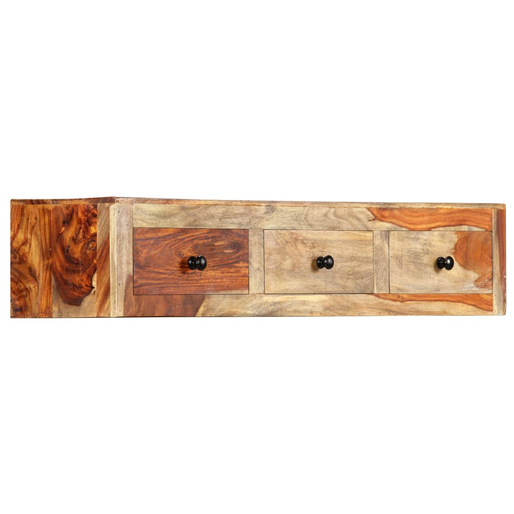 Console Murale en Bois Massif avec Tiroirs-La-Fabrique-Industrielle